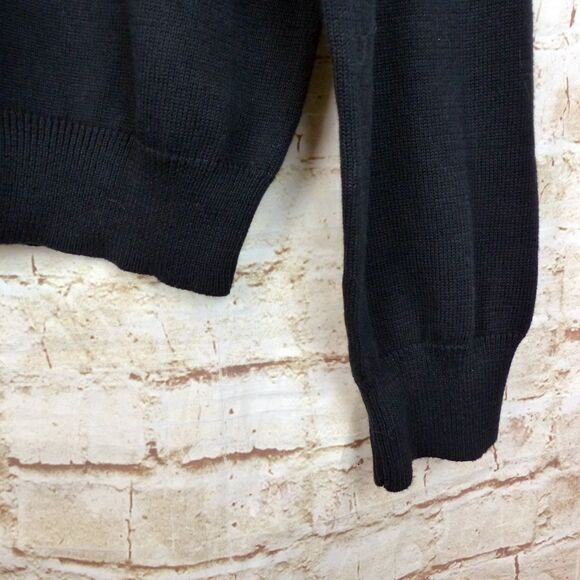 VTG Express Sweater Men L Black V-neck Lion Crest Logo Cotton Preppy Y2K NWT - Picture 6 of 11